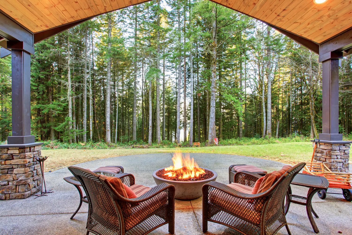 How to Add a Covered Patio Fire Pit 