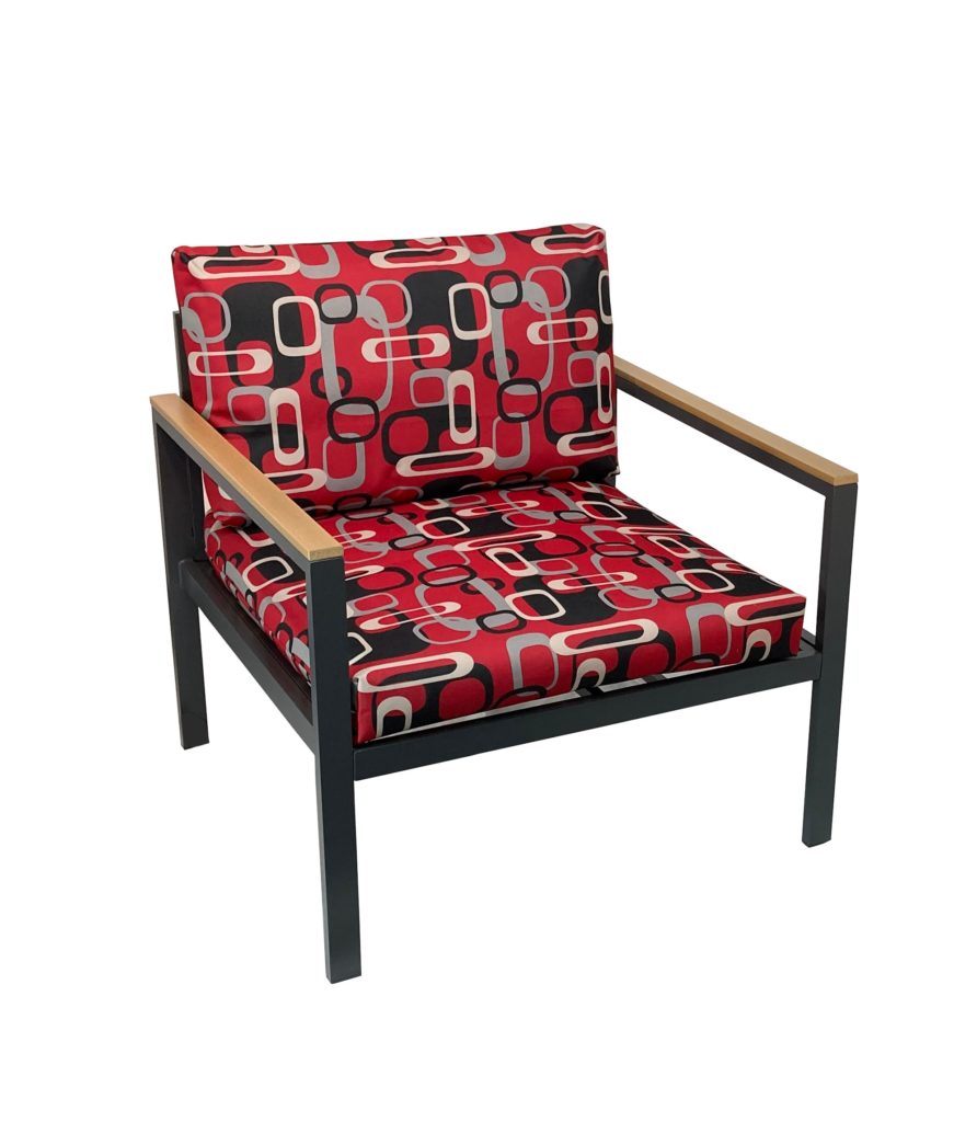 Waterproof Red Retro Patio Furniture Cushion Covers